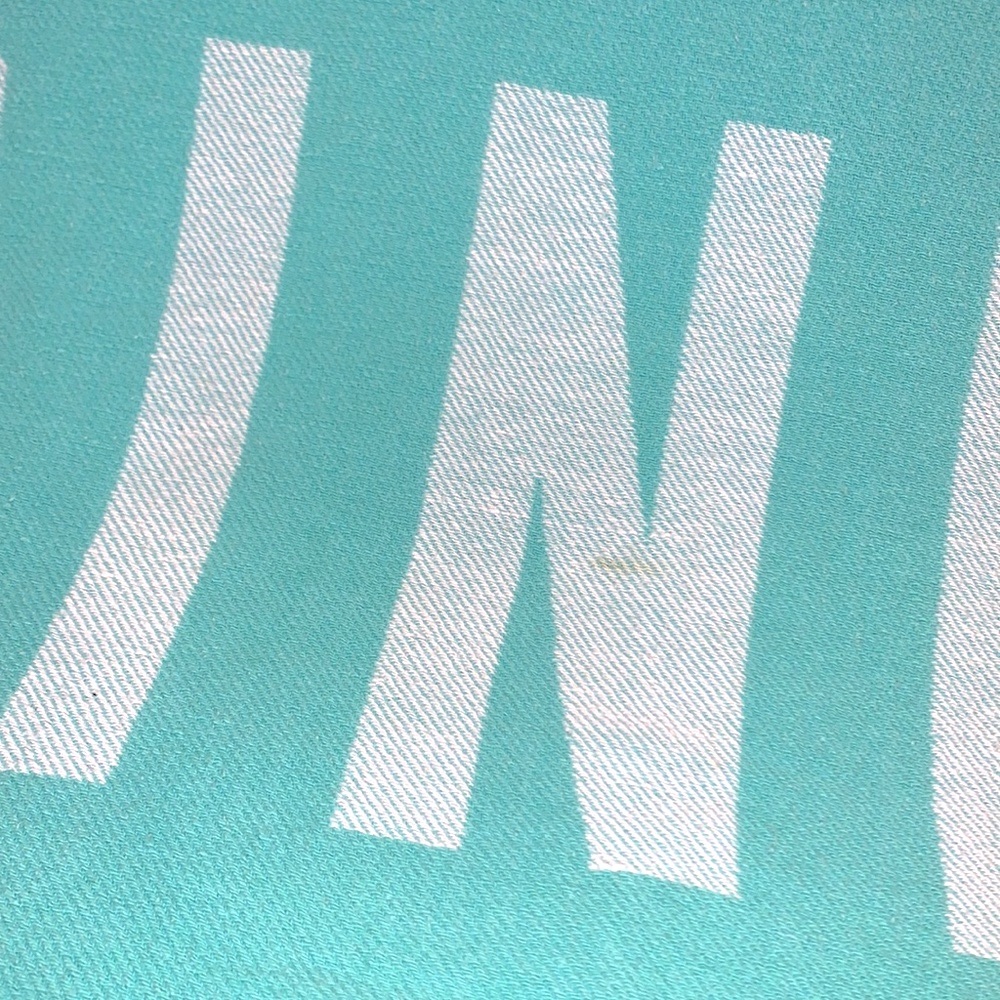 Victoria’s Secret PINK RARE Sea-foam Green Fringe Blanket - Picture 4 of 7